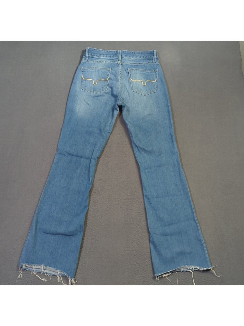 Kimes Ranch Jeans Women's 4x34 Fits 29x30 Blue Lola Trouser Flare Leg Raw Hem - Picture 3 of 13